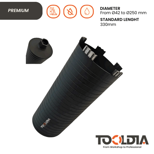 DIAMOND CORE DRILL BIT - DRY USE - Tooldia