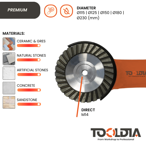 DIAMOND CUP GRINDING WHEEL FOR GRANITE - Tooldia