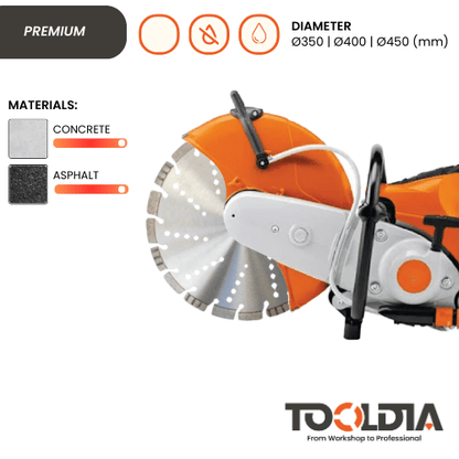 DIAMOND BLADE FOR ASPHALT & CONCRETE - Tooldia